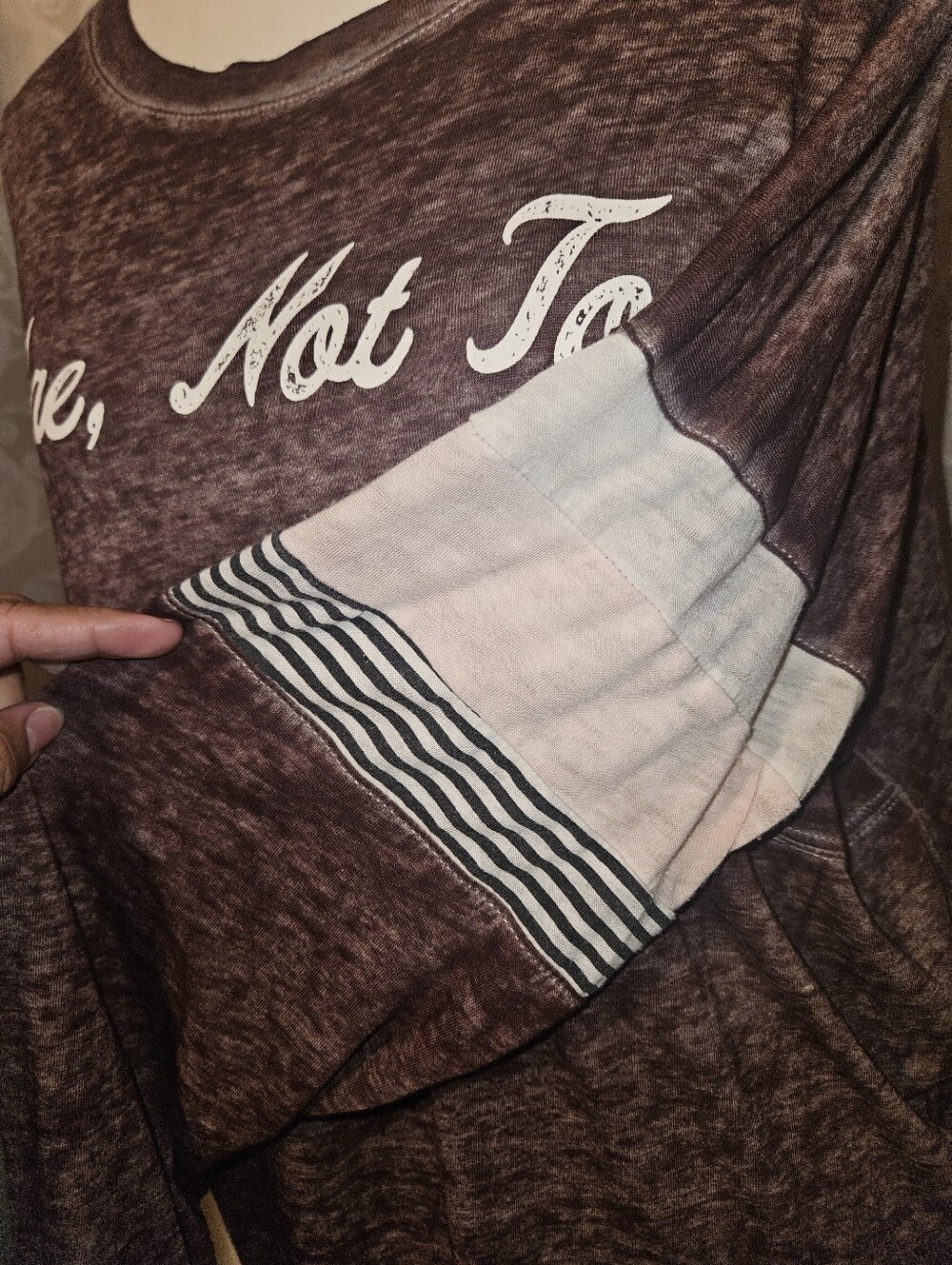Maurices  "Nope, Not Today" Women's Long-Sleeve Graphic Top - Picture 3 of 8
